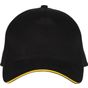 Black&Match Casquette 5 pans black/gold