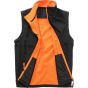 Result Mens printable softshell bodywarmer black/orange
