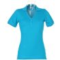 kustom kit Sophia V-Neck Polo - turquoise - 2XL