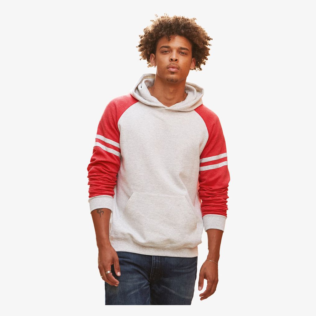 Nublend® varsity colour-block hooded sweatshirt Jerzees