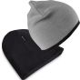 Result Soft feel reversible cuffless beanie grey/black