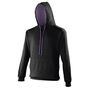 AWDis Just Hoods Varsity Hoodie jet_black/purple