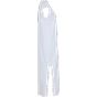 Build Your Brand Ladies Long Extended Shoulder Dress White