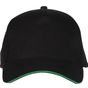 Black&Match Casquette 5 pans black/kelly_green