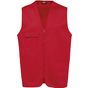 WK Designed To Work Gilet polycoton multipoches unisexe red