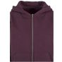 Build Your Brand Ladies Fluffy Zip Hoody Plum purple
