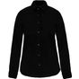 Kariban Chemise coton / élasthanne manches longues femme black