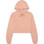 Bella Women's cropped fleece hoodie peach