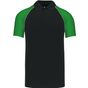 Kariban Polo Baseball black/l.g./green