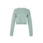 Bella Women's cropped crew fleece dusty_blue