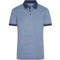 James&Nicholson Men´s Heather Polo blue_melange/navy