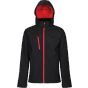 Regatta Men's Venturer 3 Layer Printable Hooded Softshell Jacket black/classic_red