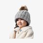 Beechfield Bonnet en grosse maille et pompon en fausse fourrure pour bébé