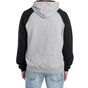 Jerzees Nublend® colour-block raglan hooded sweatshirt oxford/black