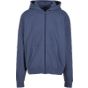 Build Your Brand Ultra Heavy Zip Hoody Vintage blue