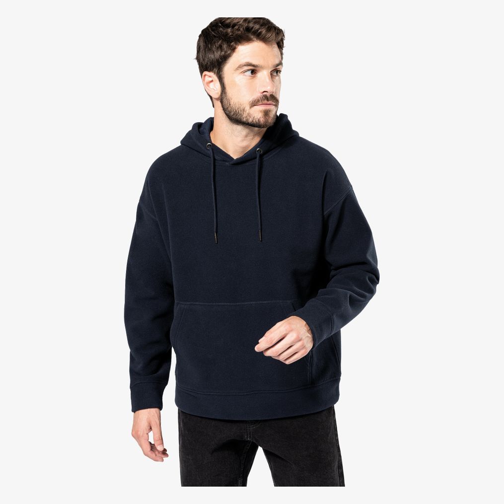 Sweat-shirt à capuche oversize en micropolaire recyclée unisexe Kariban