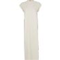 Build Your Brand Ladies Long Extended Shoulder Dress White sand