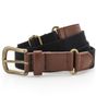 Asquith & Fox Ceinture en toile et similicuir black