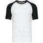Kariban Baseball - T-shirt bicolore manches courtes white/black