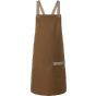 karlowsky Bib apron urban-look with cross straps and pocket cinnamon