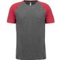 Grey heather/sporty red heather