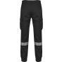 WK Designed To Work Pantalon cargo unisexe avec bas élastiqué et bande réfléchissante black