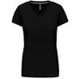 Kariban T-shirt col V manches courtes femme black