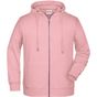 James&Nicholson Men´s Zip-Hoody rose_melange