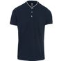Kariban Polo col mao manches courtes homme navy/white