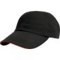 Result Heavy cotton drill pro-style cap black/red