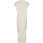 Build Your Brand Ladies Long Extended Shoulder Dress White sand