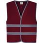 Yoko Gilet avec bordures et bandes réfléchissantes maroon