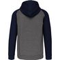 ProAct Veste molleton zippée capuche bicolore unisexe grey_heather/sporty_navy