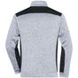 James&Nicholson Men´s Knitted Workwear Fleece Jacket -STRONG- white_melange/carbon