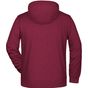 James&Nicholson Men´s Zip-Hoody burgundy_melange