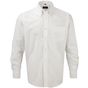 Russell Collection Men’s long sleeve classic oxford shirt white