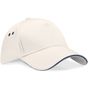 Beechfield Casquette Ultimate 5 panneaux à visière sandwich putty/french_navy
