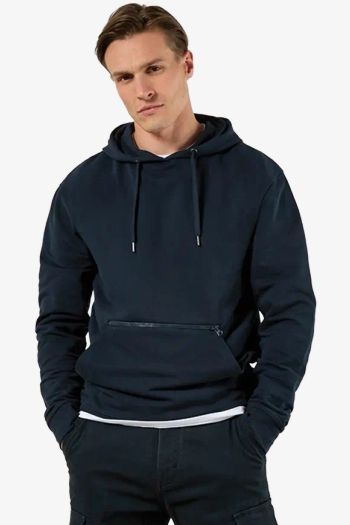 Pique Hoodie with Zipped Pocket