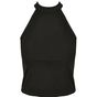 Build Your Brand Ladies Turtleneck Short Top black