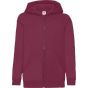 fruit of the loom Kids classic hooded sweat jacket burgundy