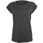 Build Your Brand Ladies Extended Shoulder Tee charcoal