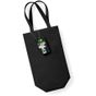 Westford Mill Sac bouteille en coton issu du commerce équitable black