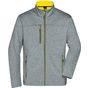 James&Nicholson Men´s Softshell Jacket dark_melange/yellow