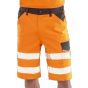 Result RECYCLED DYNAMIC STRETCH SAFETY SHORTS fluorescent_orange