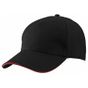 Myrtle Beach 5 Panel Sandwich Cap black/red