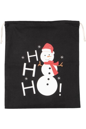 Image produit Sac coton à cordon motif bonhomme de neige