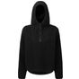 TriDri Sweat à capuche sherpa avec fermeture zippée 1/4 pour femme Tridri® black