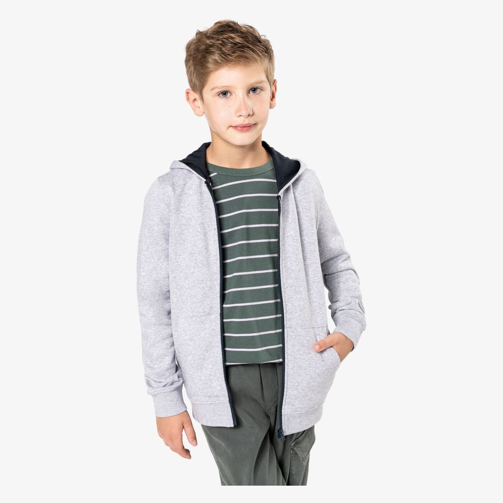 Sweat-shirt zippé capuche enfant kariban