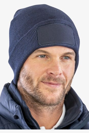 Image produit Recycled double knit printers beanie