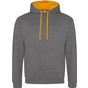 AWDis Just Hoods Varsity Hoodie charcoal/orange_crush